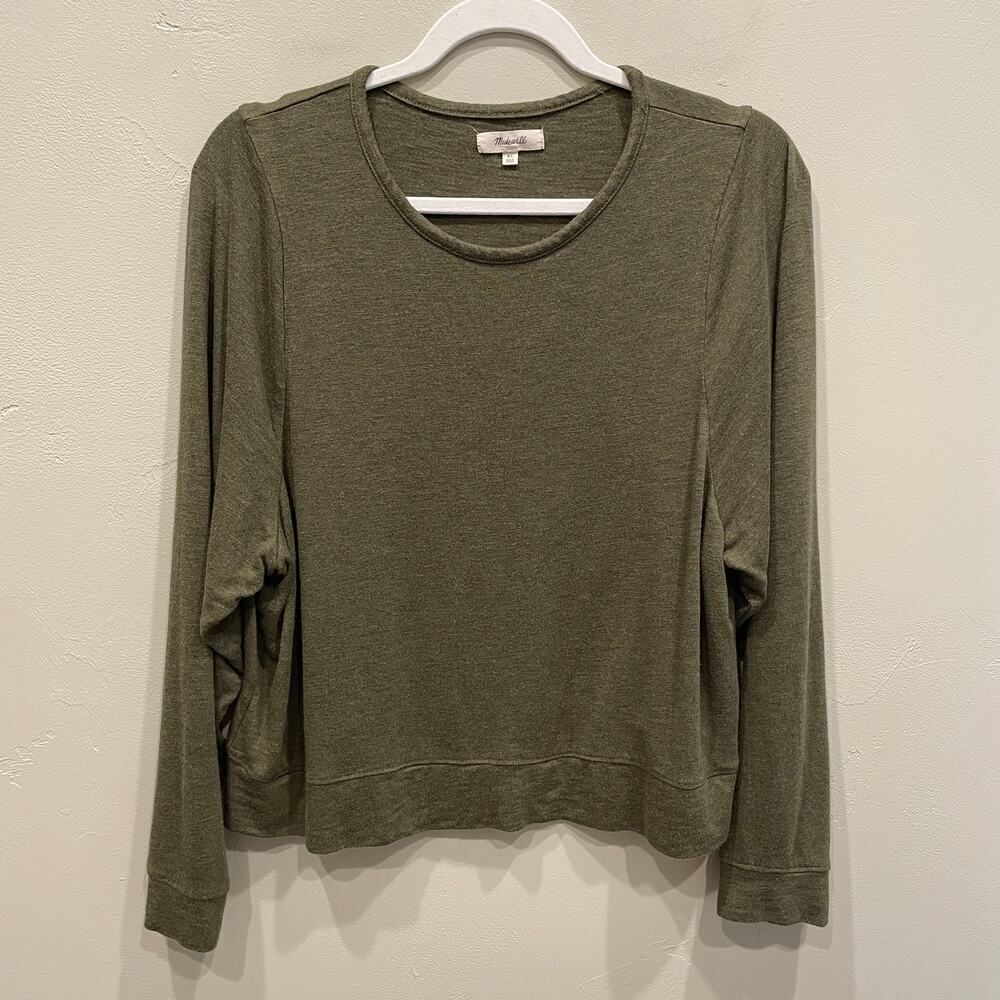 Madewell Highpoint Dolman-Sleeve Tee Heather Elm Green - Size: XL